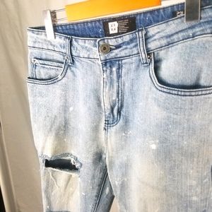 Distressed and Painted Lira CRTV/SCTY Skinny Jeans